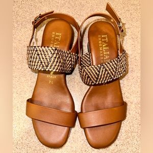 Genuine Italian Made Leather Block Heels